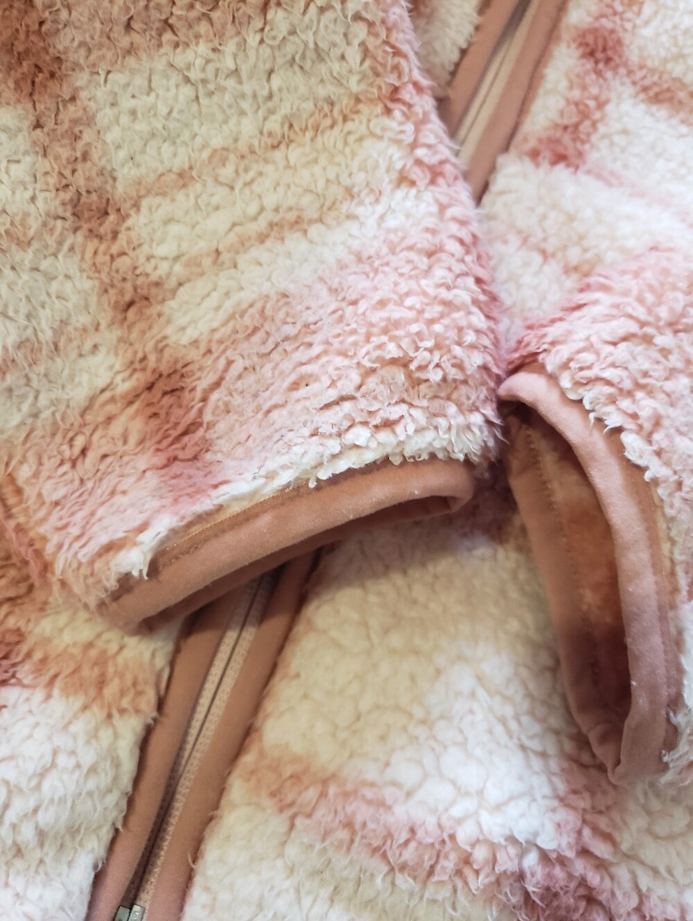 North Face Kids Pink Plaid Sherpa Jacket - Cozy Full-Zip XL - Picture 9 of 11